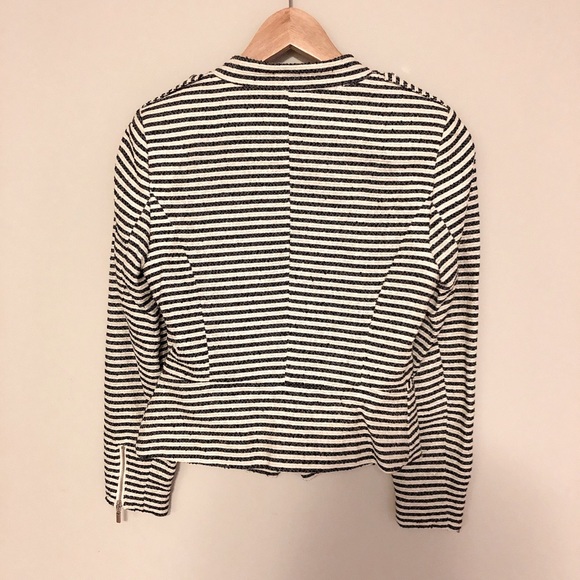 H&M Black and White Metallic Stripe Blazer - Picture 2 of 6